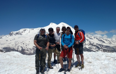 Mt. Elbrus: Waterfall & Team Hike to 11,500’