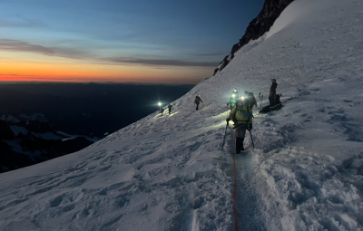 Rainier: Four Day Climb Turns at the Top of the Disappointment Cleaver Due to Route Conditions