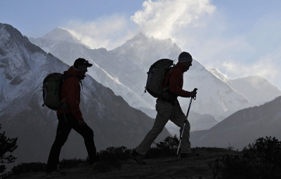 Everest Backdrop On Journey To Syangboche