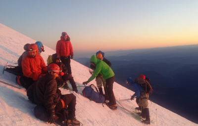 Mt. Rainier: Four Day Summit Climb Teams Enjoying Views from the Summit
