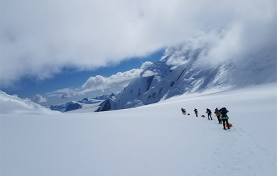 Denali Expedition: Walter & Team at Basecamp Waiting to Fly