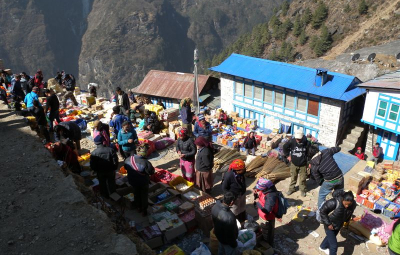 Everest Base Camp Trek: Tucker and Team Enjoy the Saturday Market at Namche