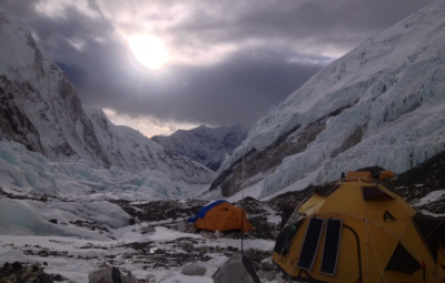 Mt. Everest: Dave Checks at Camp 2 after Summit Bid