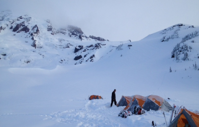 Mt. Rainier: Winter Seminar On Their Way to Camp Muir